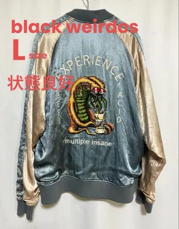 black weirdos 자수 스카잔 L 블랙위도우
