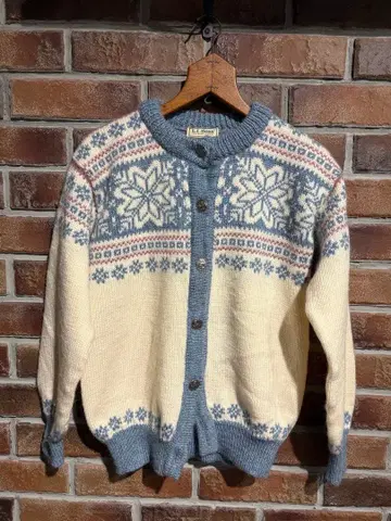 L.L.Bean 90s 노르딕 니트 가디건 구제 의류