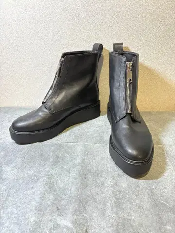 [새상품급] H&M 센터 지퍼 부츠/25.5/블랙/웨지솔/힐 4.5