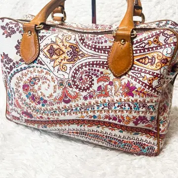 ETRO 미니 보스턴 백 핸드 페이즐리 보타니컬 꽃무늬 pvc