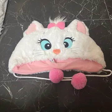 화이트 고양이 디자인 모자