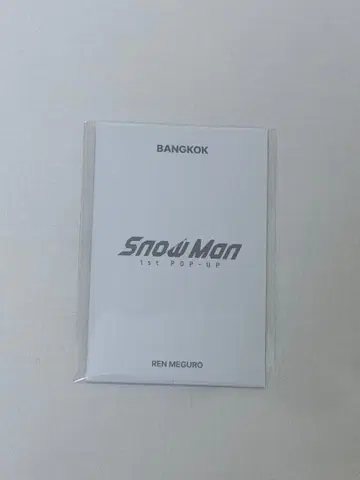 Snow Man 1st POP UP 포토 카드 팩 D 메구로 렌