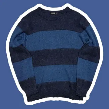 URBAN RESEARCH 모헤어 니트 보더 네이비 블루