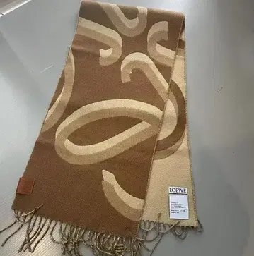 로고 디자인 머플러 브라운/베이지