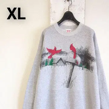 구제 의류 Hanes 맨투맨 그레이 카디널 애니멀 XL