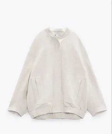 새상품급 ZARA 자라 오버 사이즈 린넨 블렌드 봄버 자켓