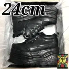 라스트 1 24cm 슈퍼 통굽 스니커즈 노멀 타입 블랙