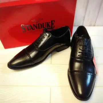 새상품 STANDUKE 블랙 남성용 비즈니스 슈즈 27cm 포멀