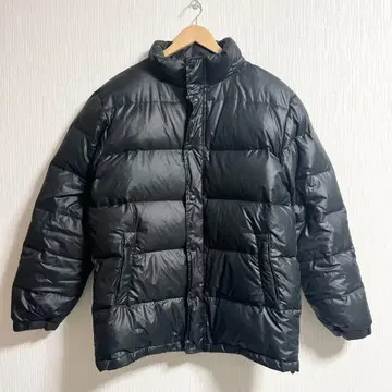 00s Y2K 두꺼운 블랙 다운 자켓 L