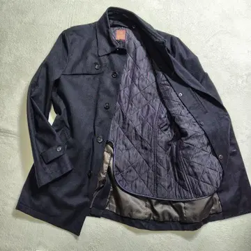 컨디션 최상 다케오 키쿠치 2way 스텐 칼라 라이너 포함 헤링본 L