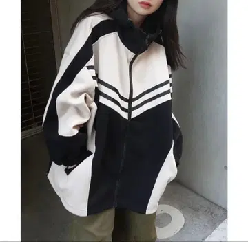 CORNERS 코너즈 트랙 자켓 블랙 저지풍