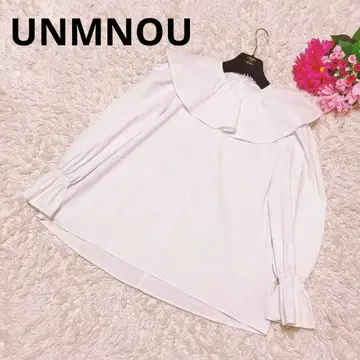 UNMNOU 앙미누 대옷깃 블라우스 화이트 프릴