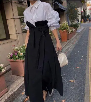 ameri vintage MILLEFEUILLE SHIRT DRES