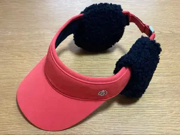 따뜻함 새상품급 데상트 골프 귀마개 포함 선바이저 캡 가을/겨울