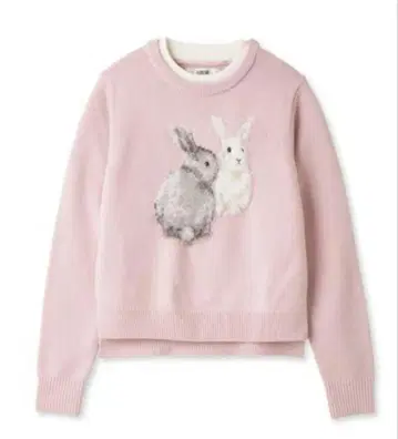 FURFUR USAGI ONLINE 토끼 자카드 스웨터 핑크