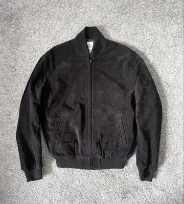 70s 80s Golden bear 블랙 스웨이드 바시티 자켓 40