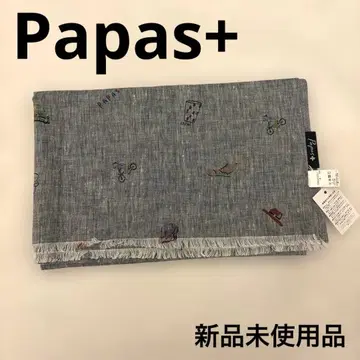 Papas+ 린넨 대형 스톨 린넨 100% 인디고 미사용 새상품