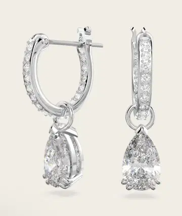 [ 공식 ] [ 스와로브스키 ] Stilla 후프 귀걸이, 페어 컷