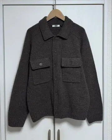 유니클로 U 라무 니트 자켓