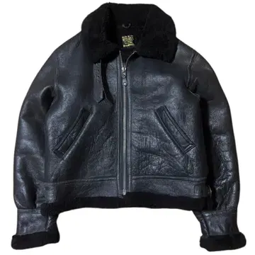 BONAPARTE B-3 리얼 무스탕 보머 자켓 블랙 보아 XL