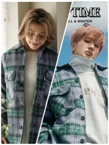 NAPTIME 체크 패딩 자켓 2025 가을/겨울
