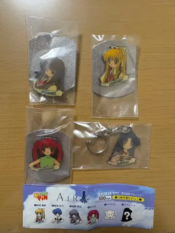 가챠 캐릭터 PiN AIR 시크릿 포함 4개 세트