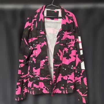 카모플라쥬 패턴 아우터 핑크 블랙
