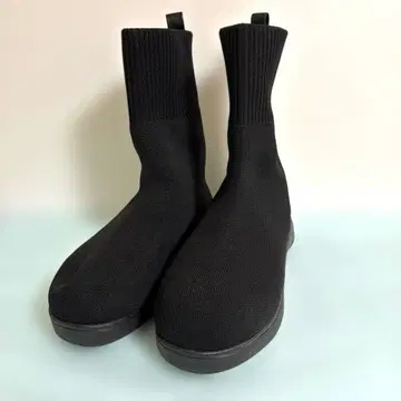 [ 새상품급 ] Racbaki 니트 부츠 블랙 24-25cm 라쿠바키 L