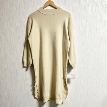 듀아무르 펄 니트 롱 원피스 베이지 M~L