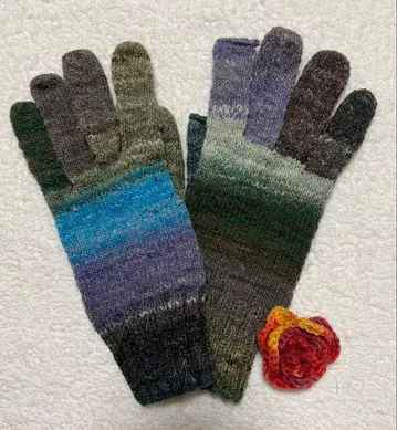 장갑 손뜨개질 노로에이사쿠 삭얀