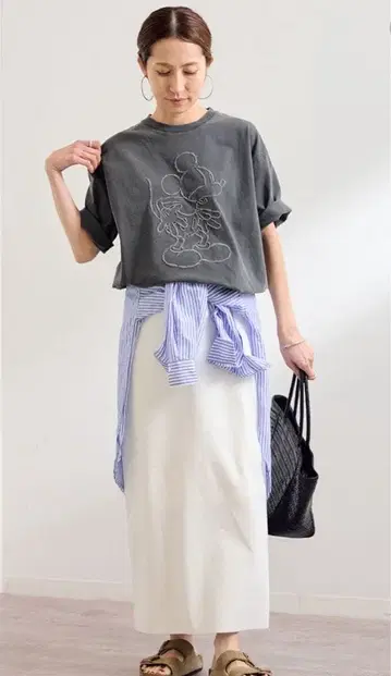 FRAMeWORK 풀 니들 니트 미디 스커트