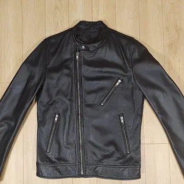 세미 더블 라이더 자켓 양가죽 얇은 소재 S 사이즈 미사용