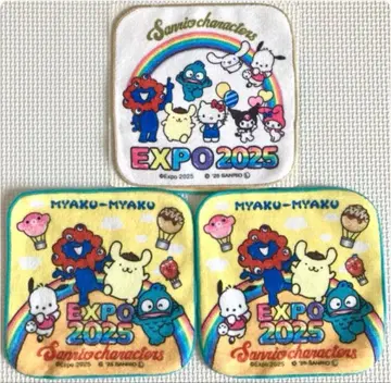 간사이 만박 EXPO 2025 미야쿠미야쿠 산리오 손수건 미니 타월 3개