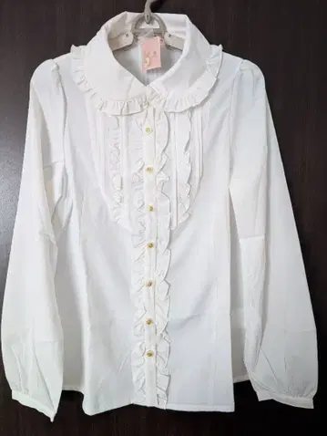 Penderie 프릴 포함 화이트 긴팔 블라우스 사이즈 0 미사용 새상품