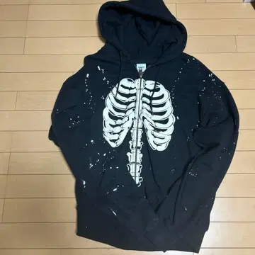 WISH FOREVER 해골 프린트 후드티 M 사이즈