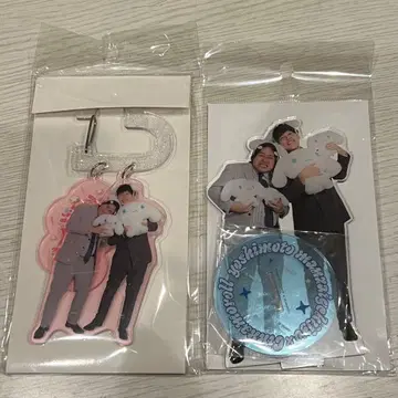 더블 히가시 만자이 극장 시나모롤 아크릴 스탠드 카라비너 키링