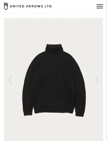 새상품급 UNITED ARROWS 블랙 터틀넥 니트 L 사이즈