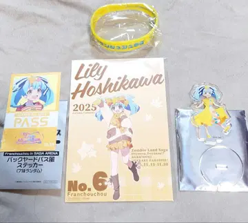 좀비랜드 사가 호시카와 릴리 아크릴 스탠드, 엽서, 스티커, 리스트 밴드