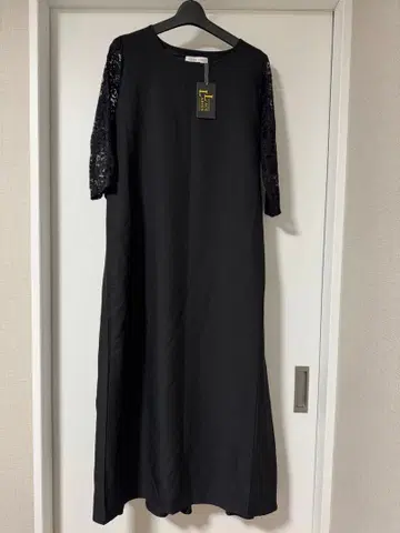 레이스 ladies 블랙 레이스 소매 롱 원피스 L 사이즈
