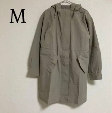 방풍 발수 마운틴 후드티 롱 코트 M 베이지 아우터 긴팔