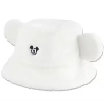 디즈니 버킷햇 모자 화이트 복슬복슬