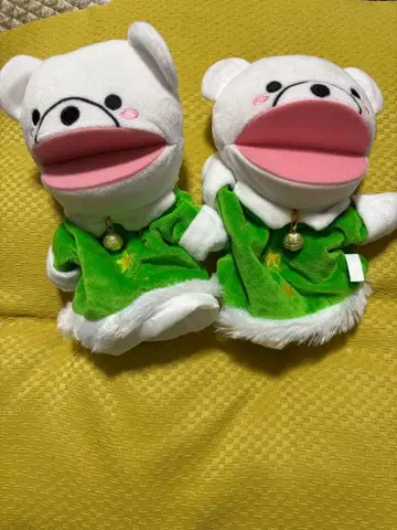 돼지 인형 퍼펫 2개 세트 크리스마스 파티 봉제 인형