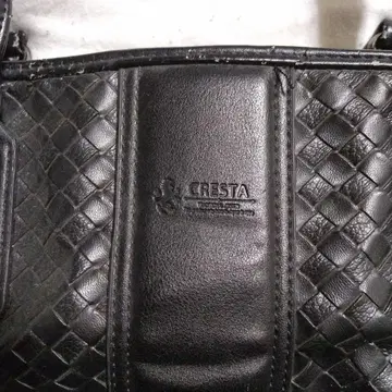CRESTA 뜨개질 블랙 핸드백