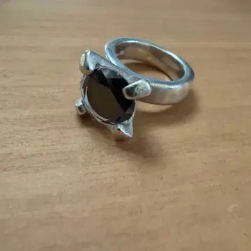 [ e.m. ] 1알 지르코니아 실버 반지 11호