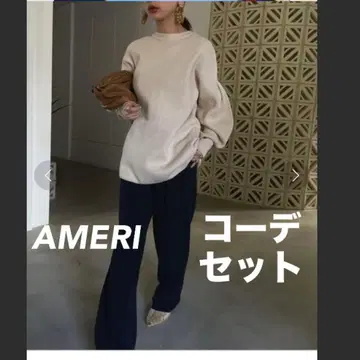 AMERI 니트와 팬츠 2종 코디 세트 셋업
