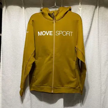 MOVE SPORT 풀 집업 후드티 머스타드