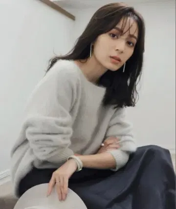 anuans 라쿤 보트넥 풀오버 라이트 그레이