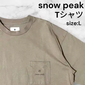 [인기] snow peak 포켓 부착 반팔 티셔츠 size:L 티셔츠