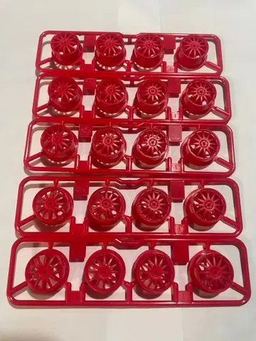 미니 사륜구동 빨간색 로우 하이 휠 핀