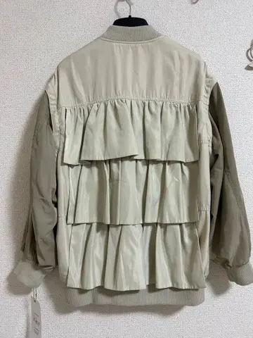 택 포함 새상품 미사용 RISLEY 2way 프릴 블루종 자켓